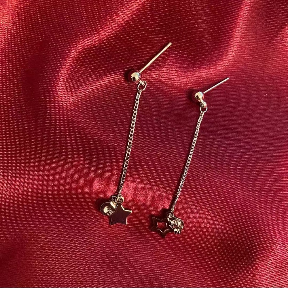 💙Star Chain Earrings Asymmetric Design